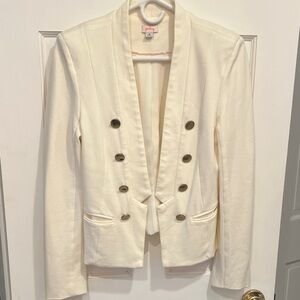 Pixley Women's Cream Blazer with Gold Buttons